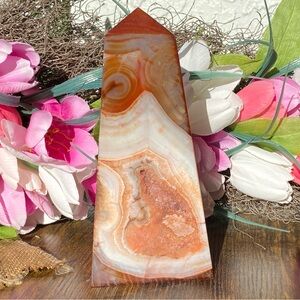 Druzy Carnelian Obelisk A